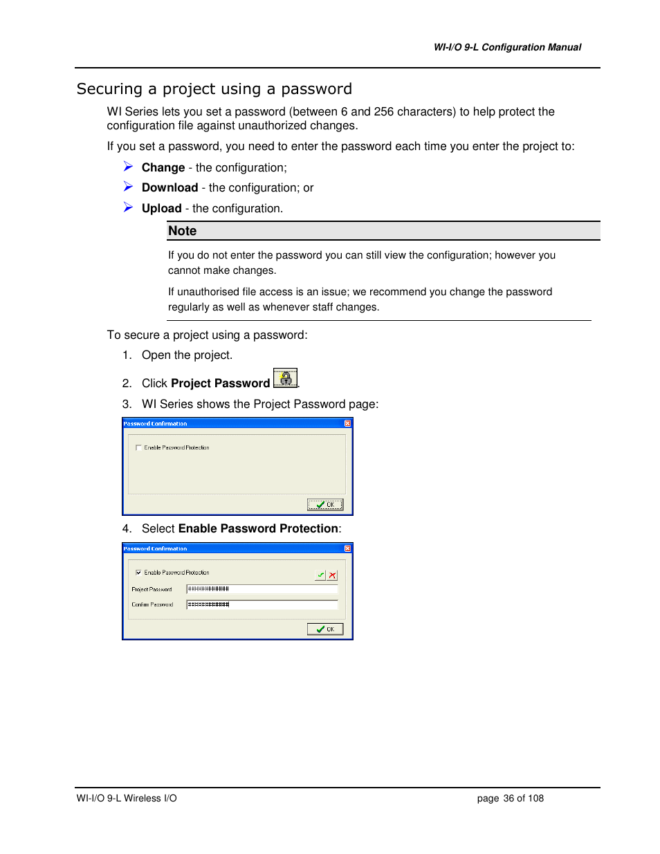 Weidmuller WI-I/O 9-L: Wireless I/O Transmitter / Receiver v1.3 User Manual | Page 36 / 108