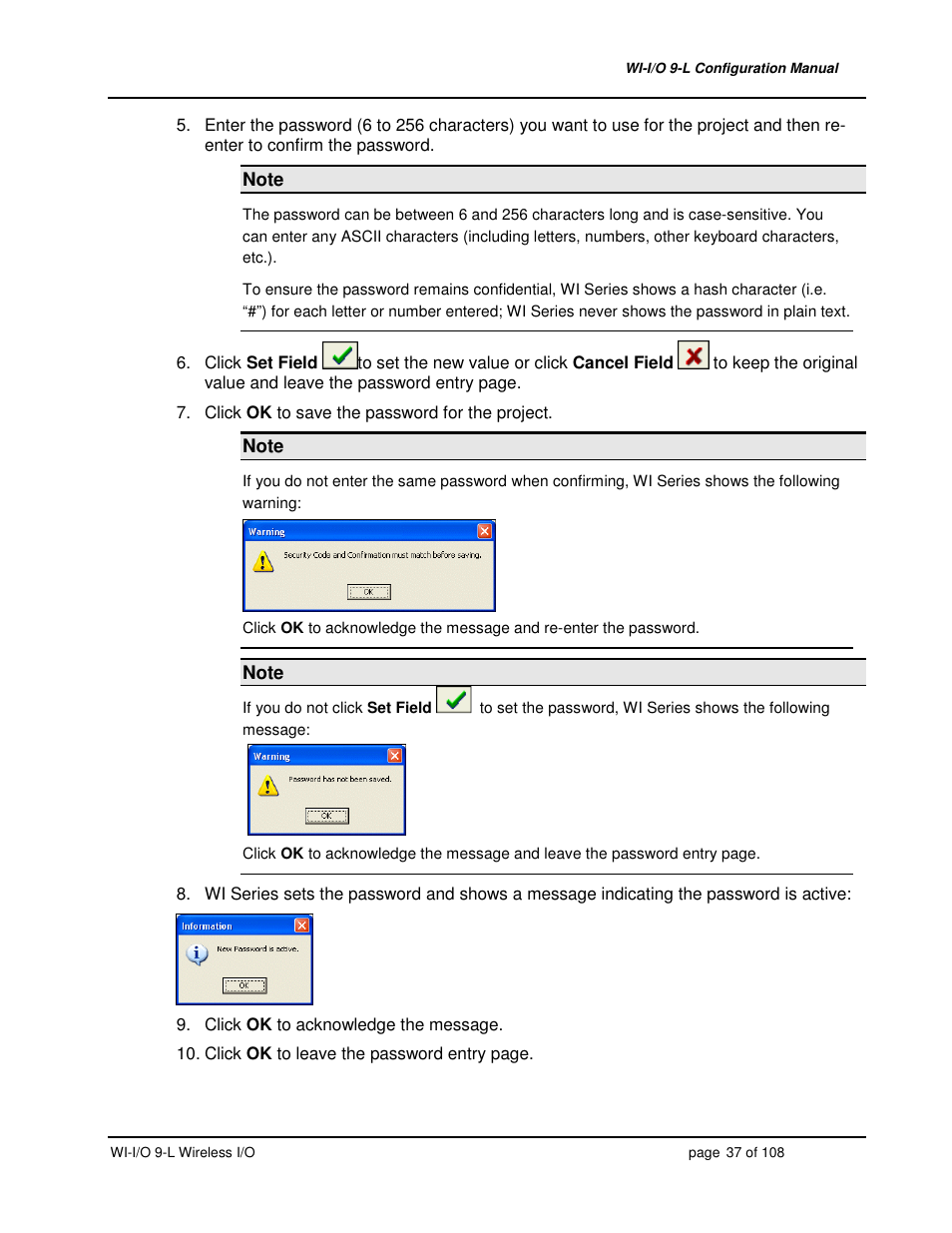 Weidmuller WI-I/O 9-L: Wireless I/O Transmitter / Receiver v1.3 User Manual | Page 37 / 108