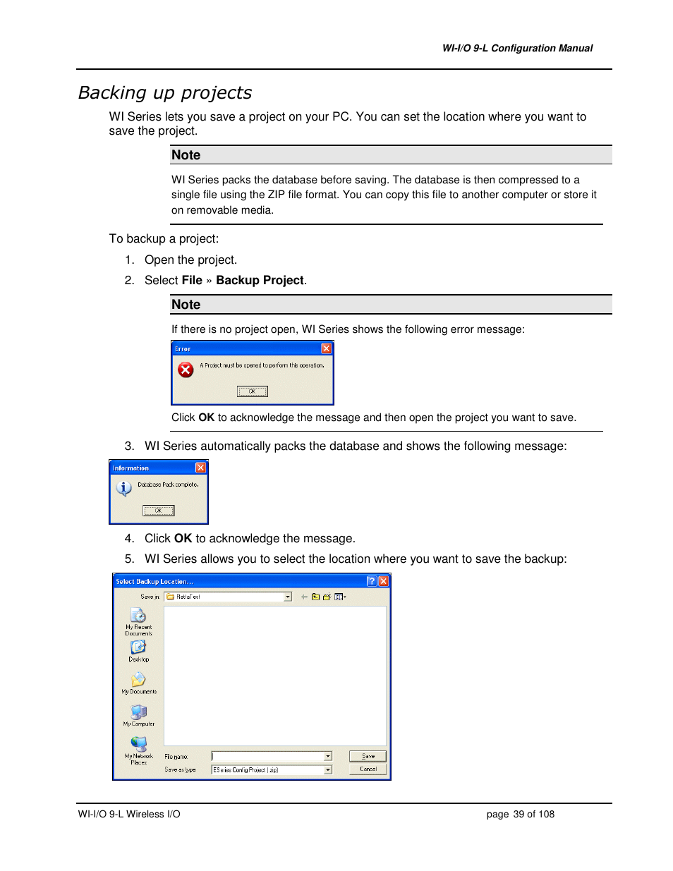 Weidmuller WI-I/O 9-L: Wireless I/O Transmitter / Receiver v1.3 User Manual | Page 39 / 108