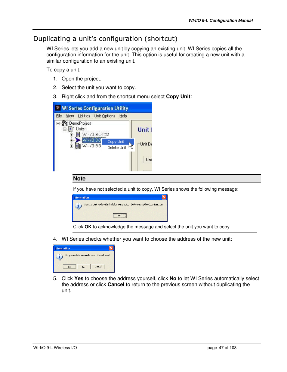 Weidmuller WI-I/O 9-L: Wireless I/O Transmitter / Receiver v1.3 User Manual | Page 47 / 108