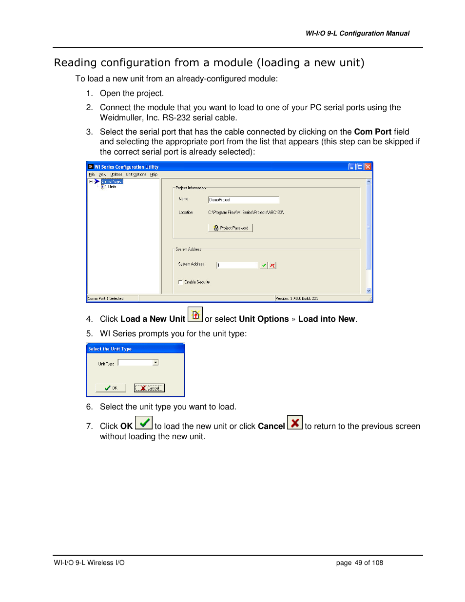 Weidmuller WI-I/O 9-L: Wireless I/O Transmitter / Receiver v1.3 User Manual | Page 49 / 108