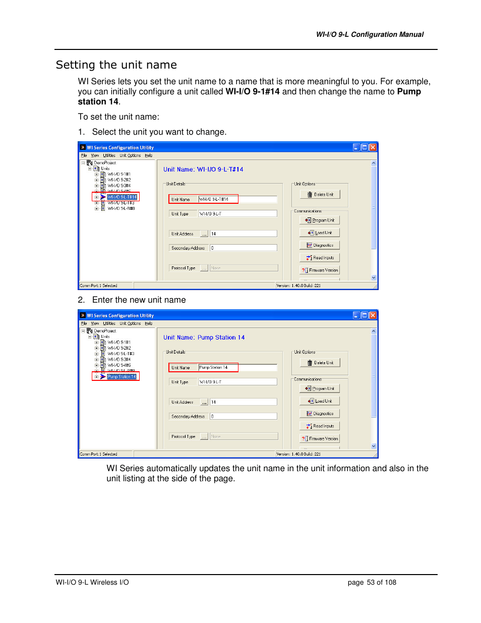 Weidmuller WI-I/O 9-L: Wireless I/O Transmitter / Receiver v1.3 User Manual | Page 53 / 108