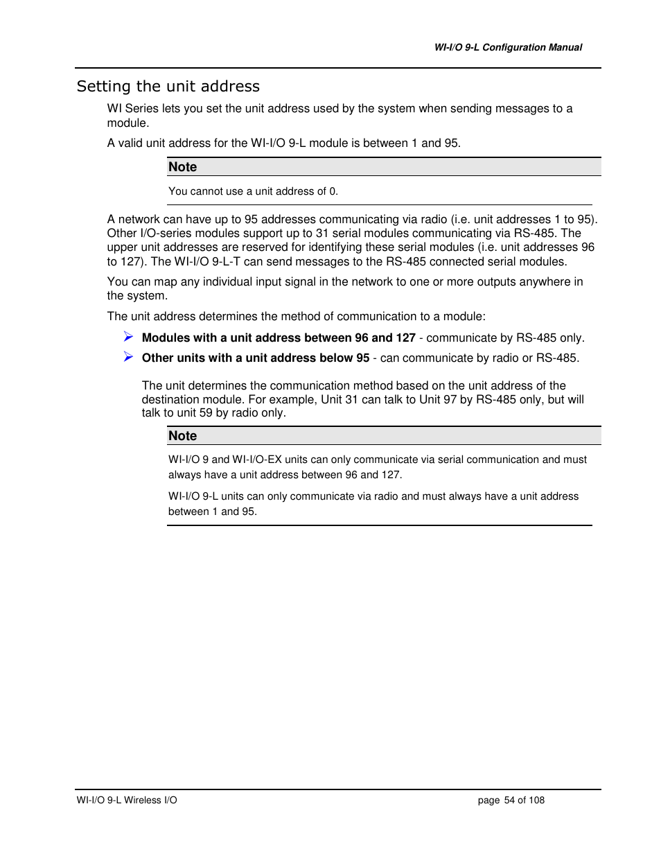 Weidmuller WI-I/O 9-L: Wireless I/O Transmitter / Receiver v1.3 User Manual | Page 54 / 108