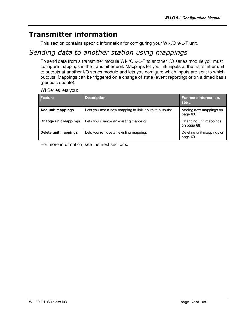 Weidmuller WI-I/O 9-L: Wireless I/O Transmitter / Receiver v1.3 User Manual | Page 62 / 108