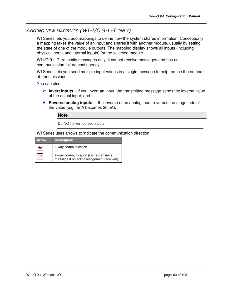 Weidmuller WI-I/O 9-L: Wireless I/O Transmitter / Receiver v1.3 User Manual | Page 63 / 108