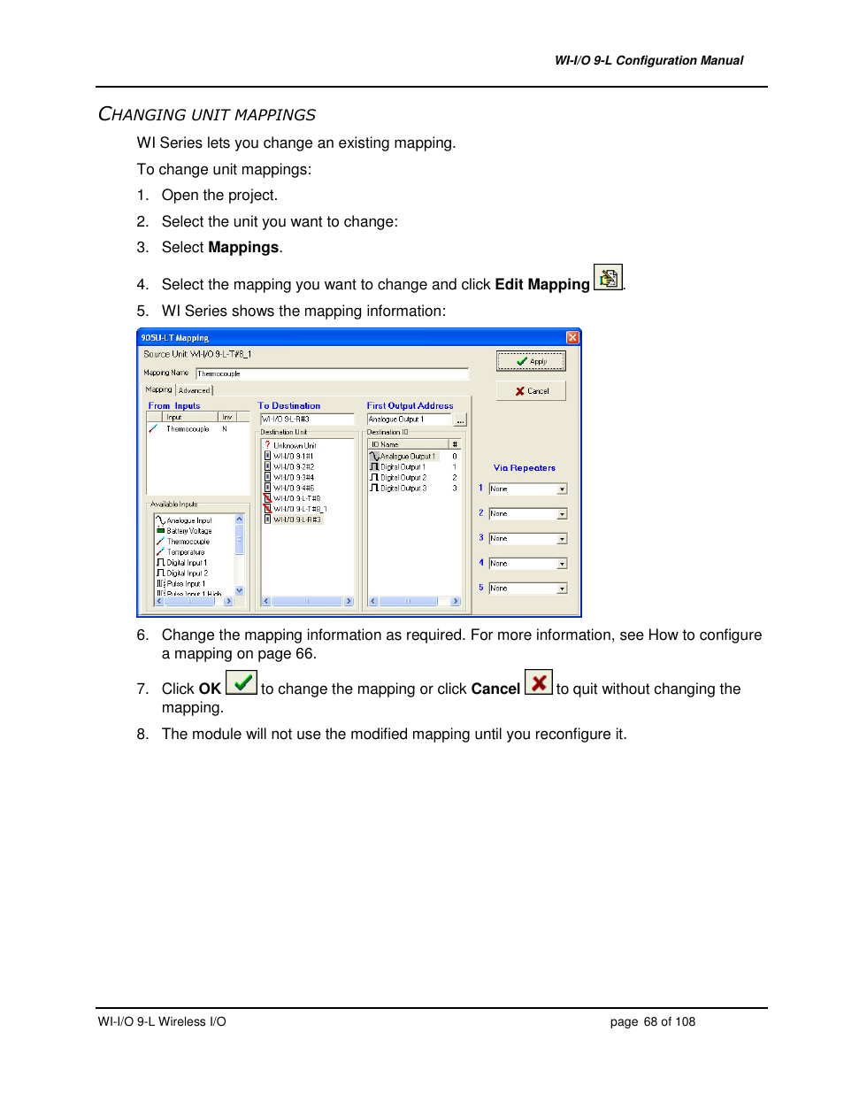 Weidmuller WI-I/O 9-L: Wireless I/O Transmitter / Receiver v1.3 User Manual | Page 68 / 108