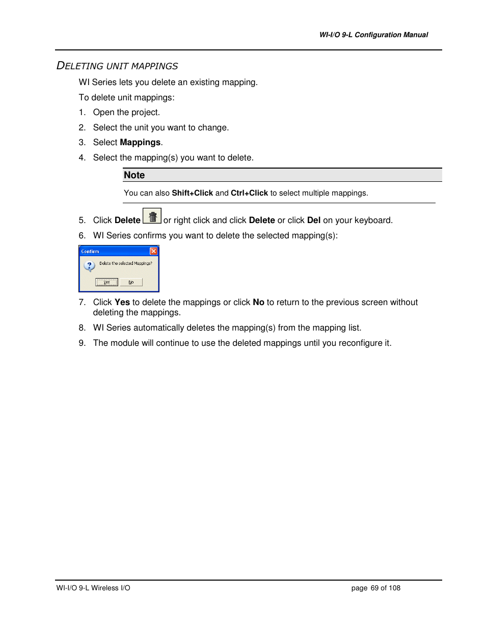 Weidmuller WI-I/O 9-L: Wireless I/O Transmitter / Receiver v1.3 User Manual | Page 69 / 108