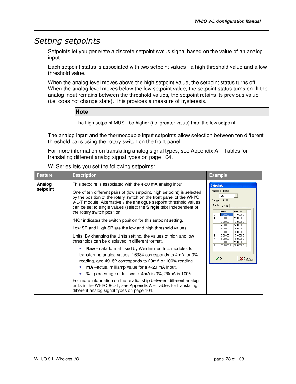 Weidmuller WI-I/O 9-L: Wireless I/O Transmitter / Receiver v1.3 User Manual | Page 73 / 108