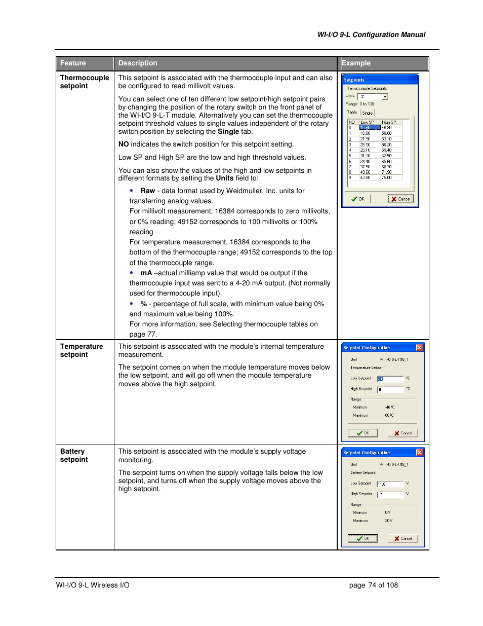 Weidmuller WI-I/O 9-L: Wireless I/O Transmitter / Receiver v1.3 User Manual | Page 74 / 108