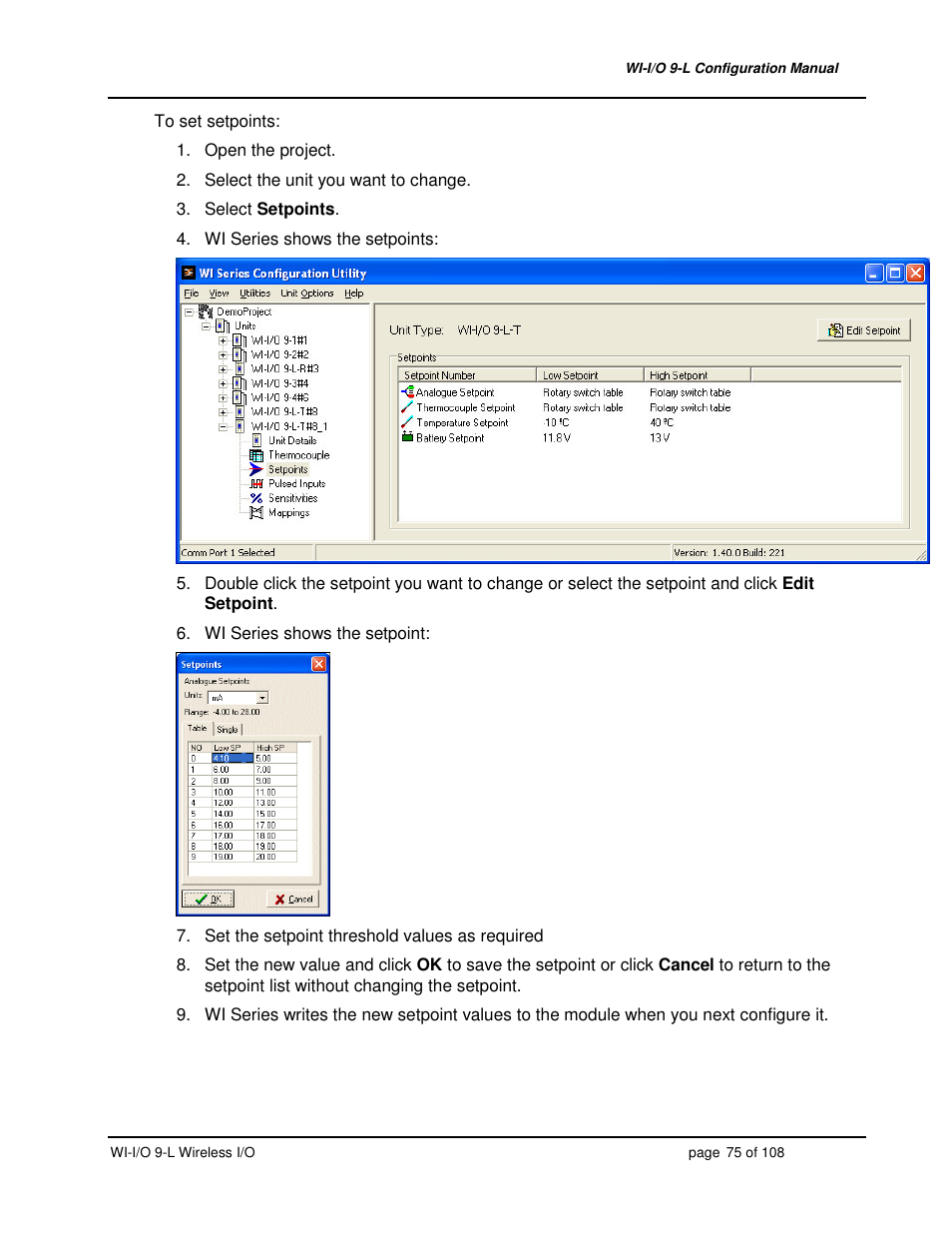 Weidmuller WI-I/O 9-L: Wireless I/O Transmitter / Receiver v1.3 User Manual | Page 75 / 108