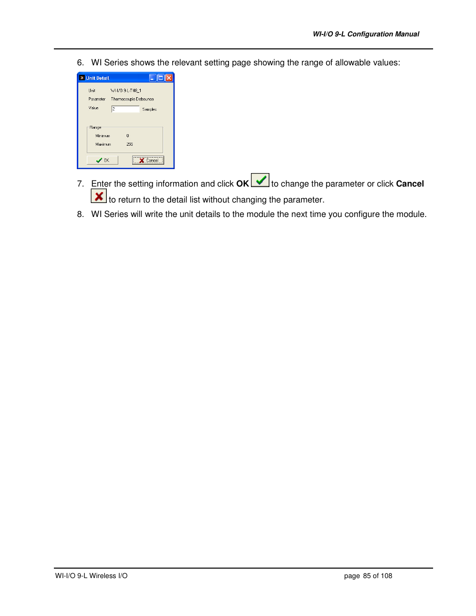 Weidmuller WI-I/O 9-L: Wireless I/O Transmitter / Receiver v1.3 User Manual | Page 85 / 108