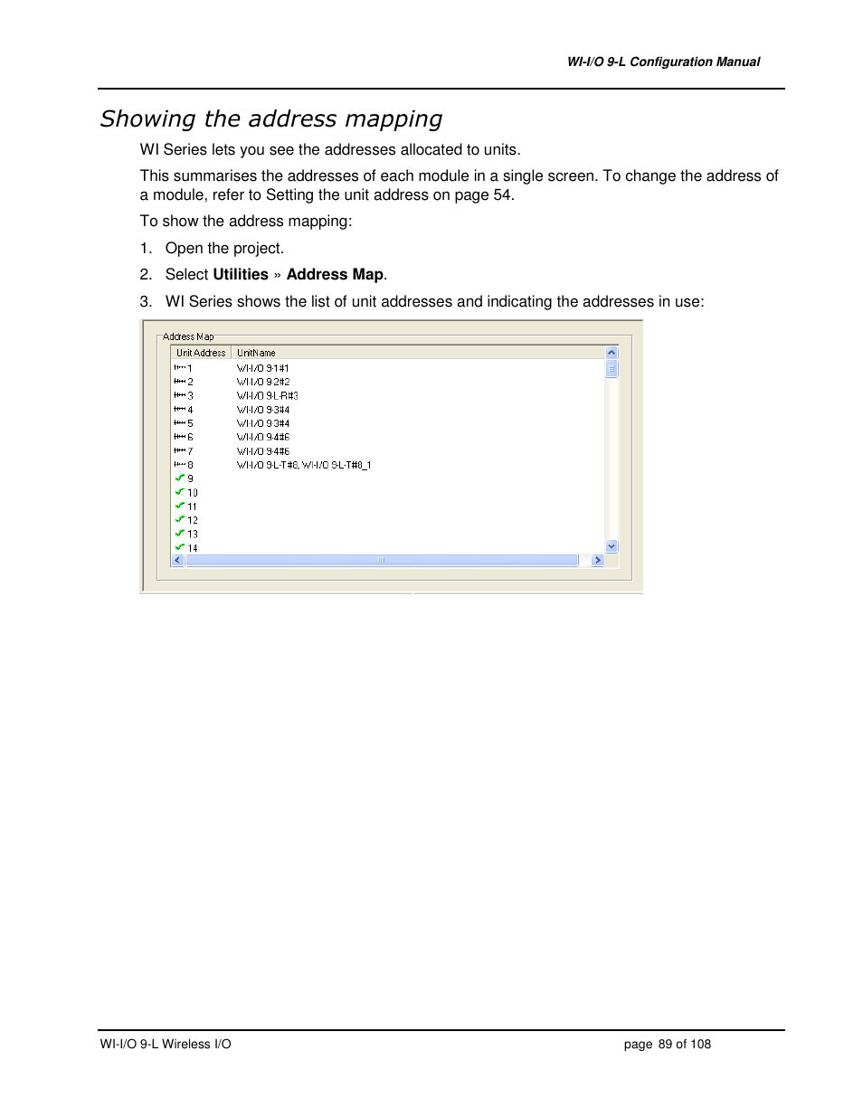 Weidmuller WI-I/O 9-L: Wireless I/O Transmitter / Receiver v1.3 User Manual | Page 89 / 108