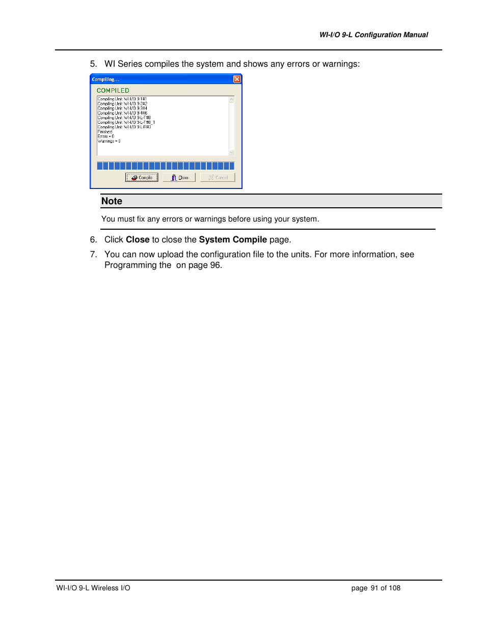 Weidmuller WI-I/O 9-L: Wireless I/O Transmitter / Receiver v1.3 User Manual | Page 91 / 108