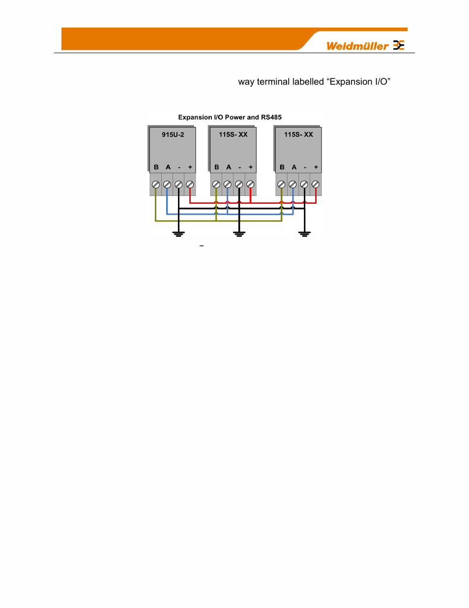 2 expansion i/o supply, Figure 4, Expansion i/o power & rs485 | Weidmuller WI-I/O-9-U2: Wireless Mesh I/O & Gateway User Manual V1.2.2 User Manual | Page 19 / 126