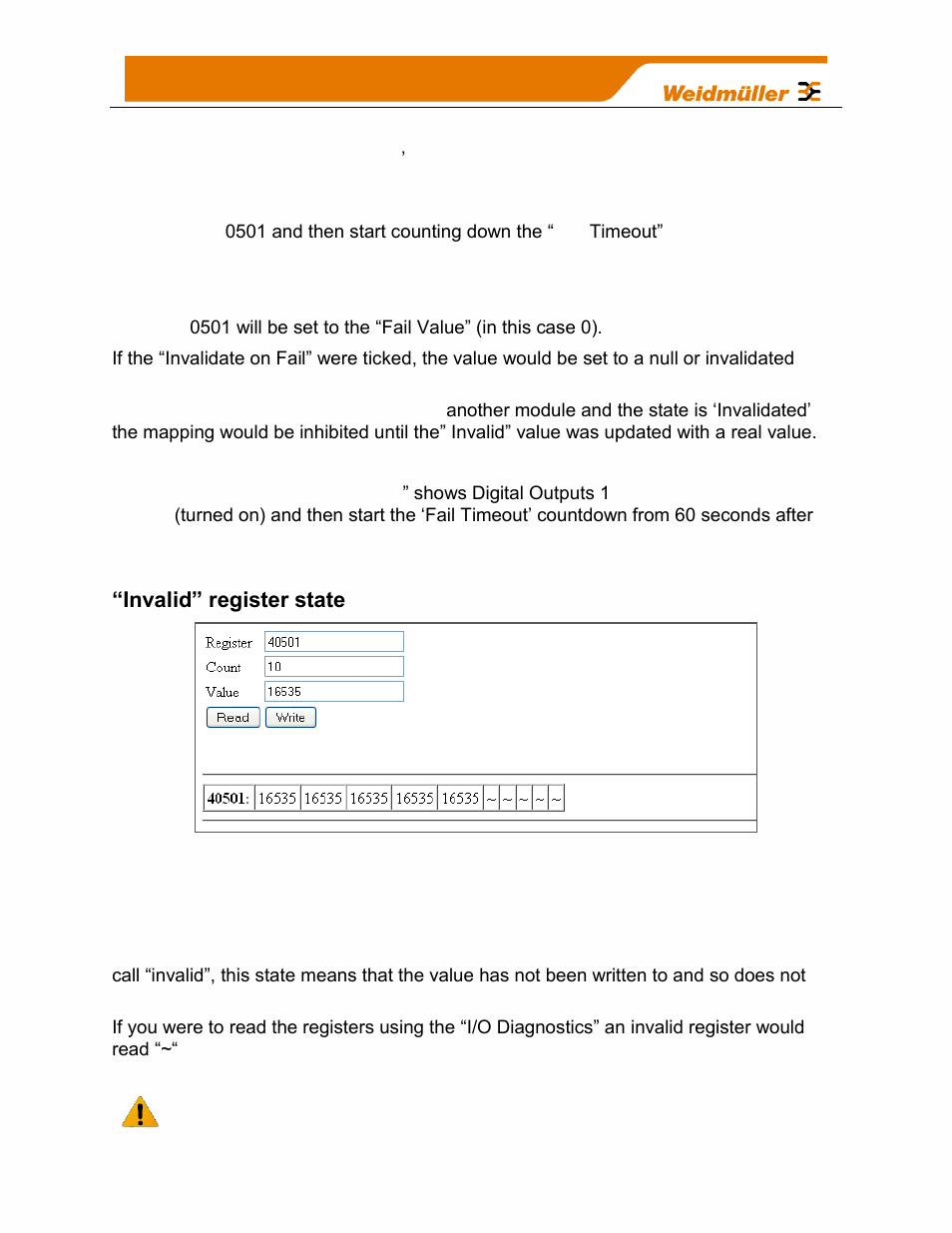 Invalid” register state, Figure 52- invalid register state | Weidmuller WI-I/O-9-U2: Wireless Mesh I/O & Gateway User Manual V1.2.2 User Manual | Page 68 / 126