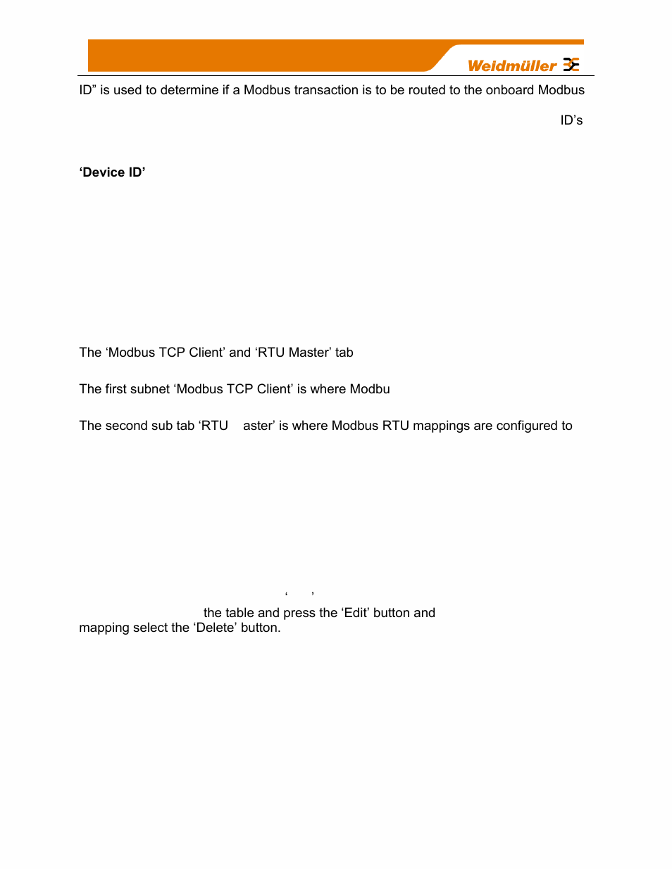 Modbus tcp client & rtu master, Mapping parameters | Weidmuller WI-I/O-9-U2: Wireless Mesh I/O & Gateway User Manual V1.2.2 User Manual | Page 73 / 126
