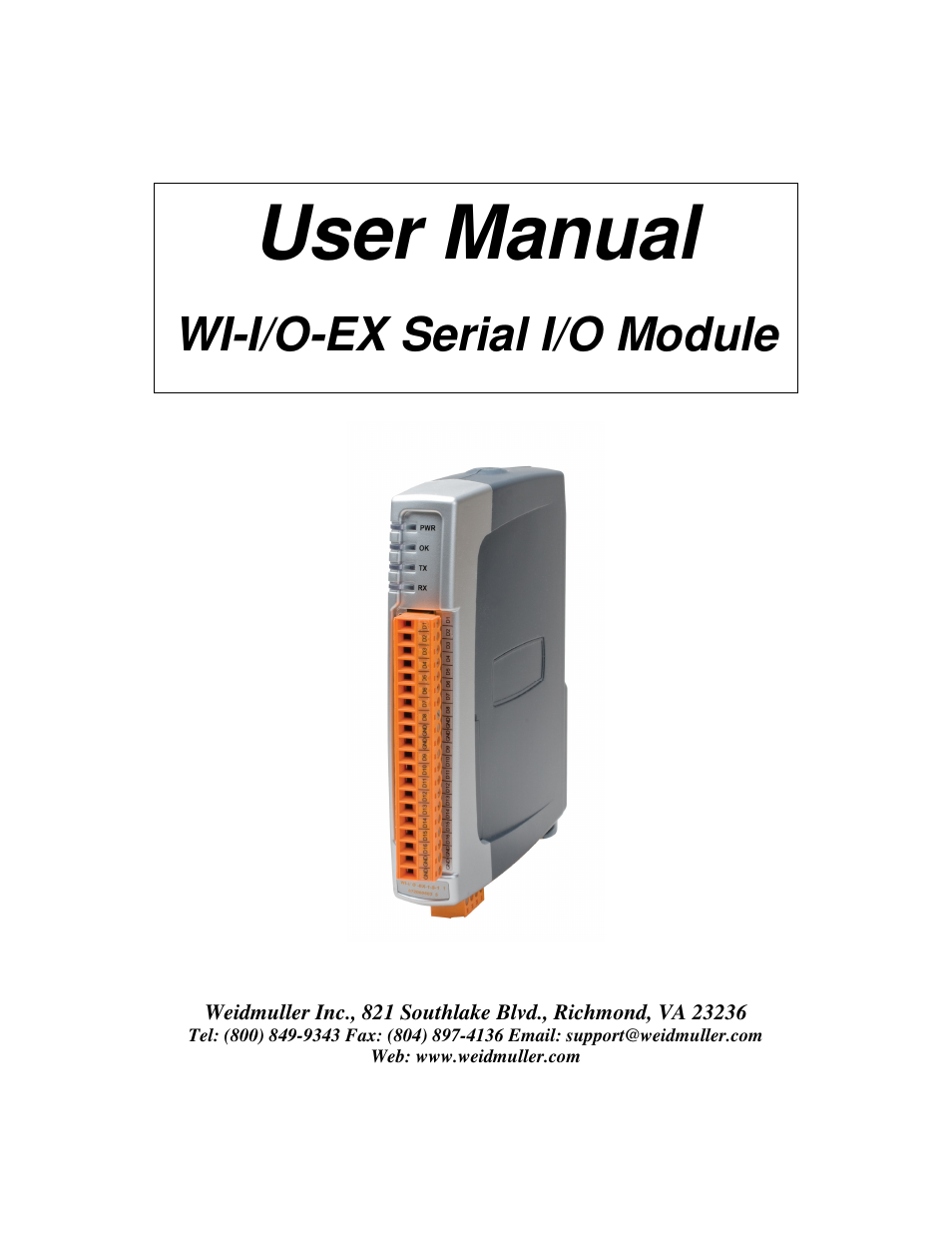 Weidmuller WI-I/O-EX: Wireless I/O Expansion Modules v1.11 User Manual | 55 pages