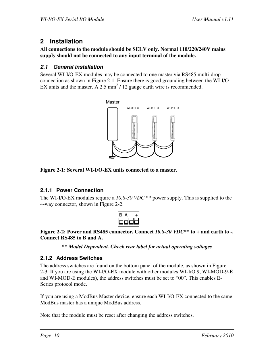 2 installation | Weidmuller WI-I/O-EX: Wireless I/O Expansion Modules v1.11 User Manual | Page 10 / 55