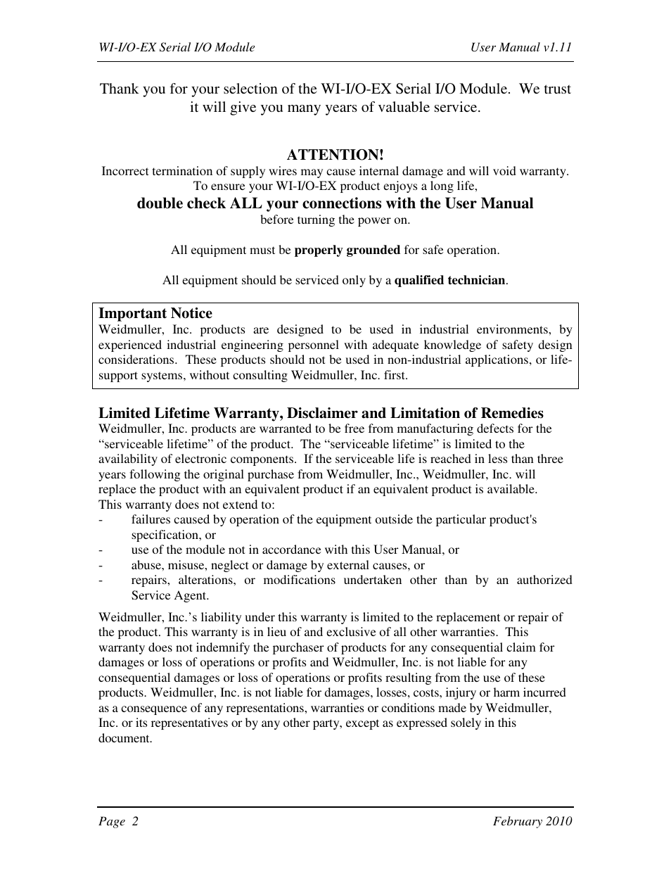 Weidmuller WI-I/O-EX: Wireless I/O Expansion Modules v1.11 User Manual | Page 2 / 55