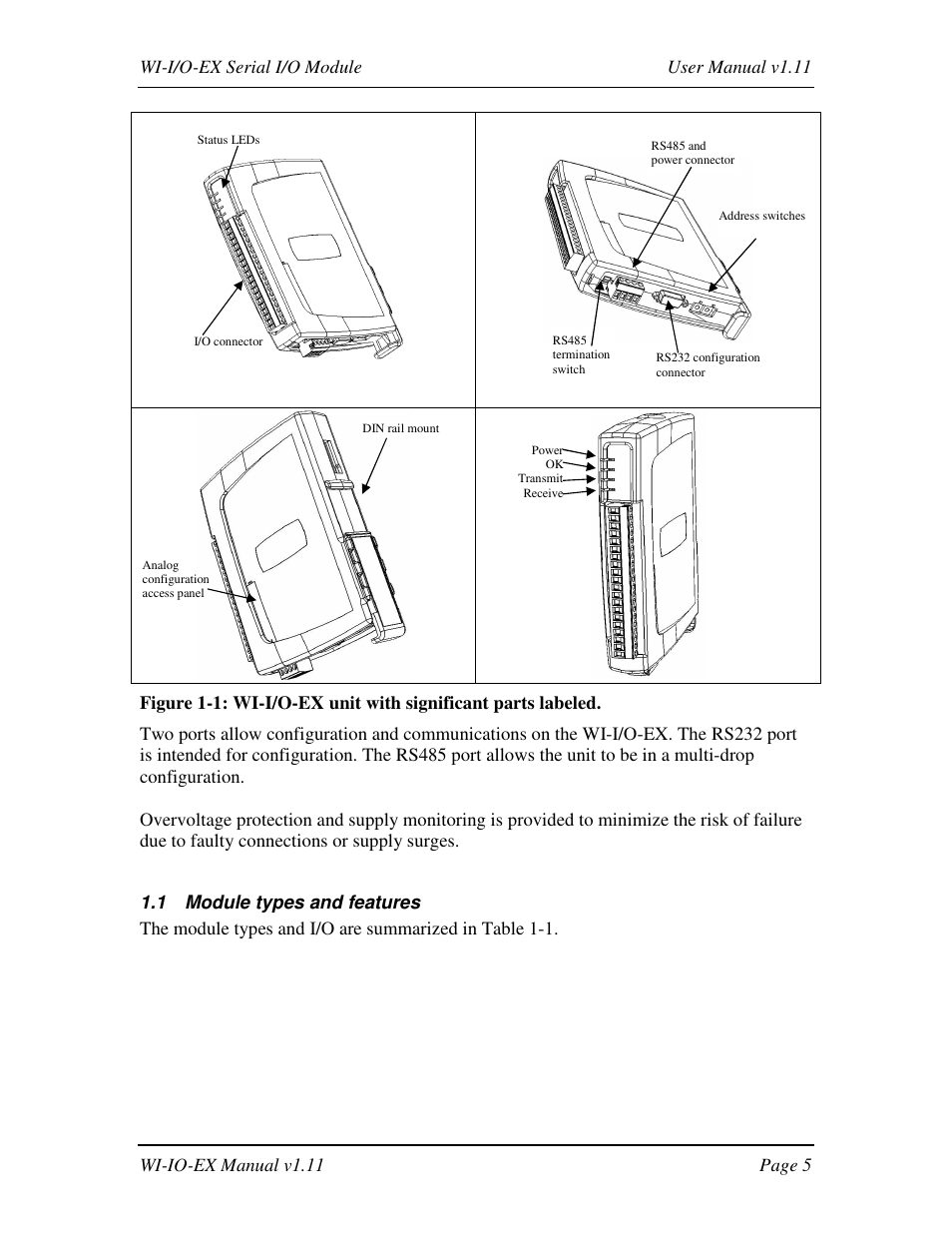 Weidmuller WI-I/O-EX: Wireless I/O Expansion Modules v1.11 User Manual | Page 5 / 55