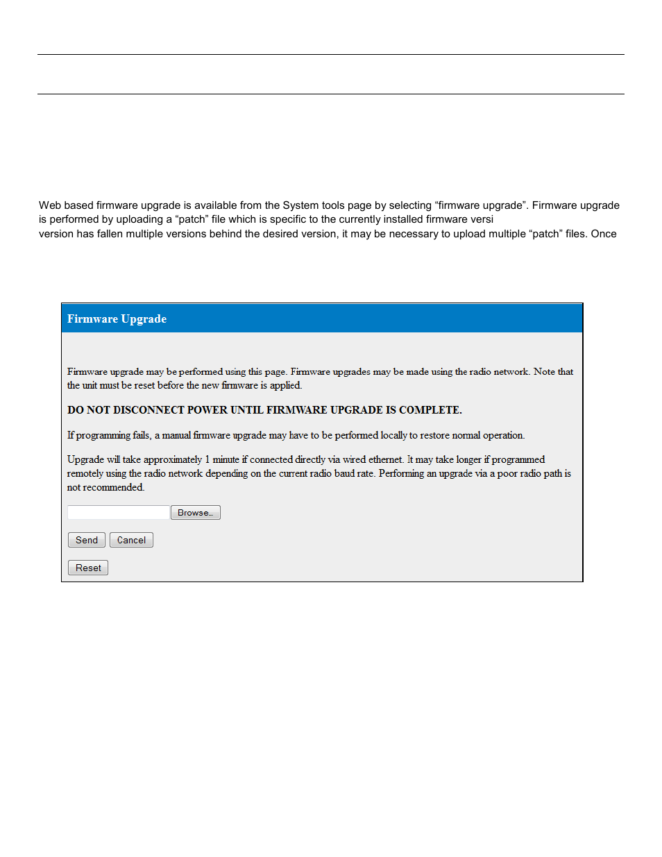 Appendix a, Firmware upgrades, Web based upgrade | Appendix a - firmware upgrades | Weidmuller WI-MOD-945-E: 900Mhz Wireless Ethernet & Device Server v2.16 User Manual | Page 100 / 114