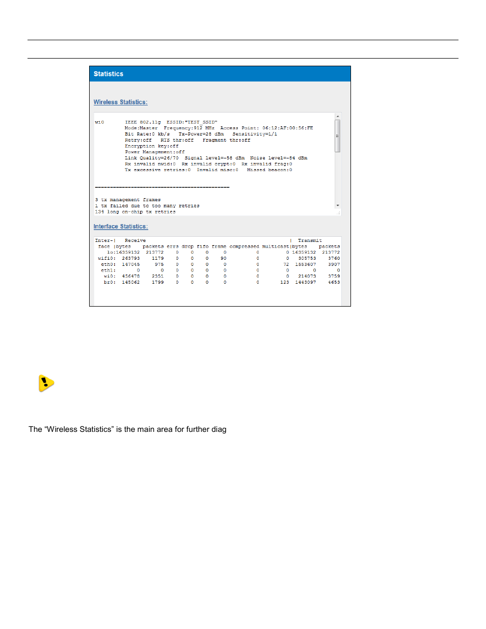 Tatistics, Wireless statistics, Access point | Client, 5 - statistics | Weidmuller WI-MOD-945-E: 900Mhz Wireless Ethernet & Device Server v2.16 User Manual | Page 87 / 114