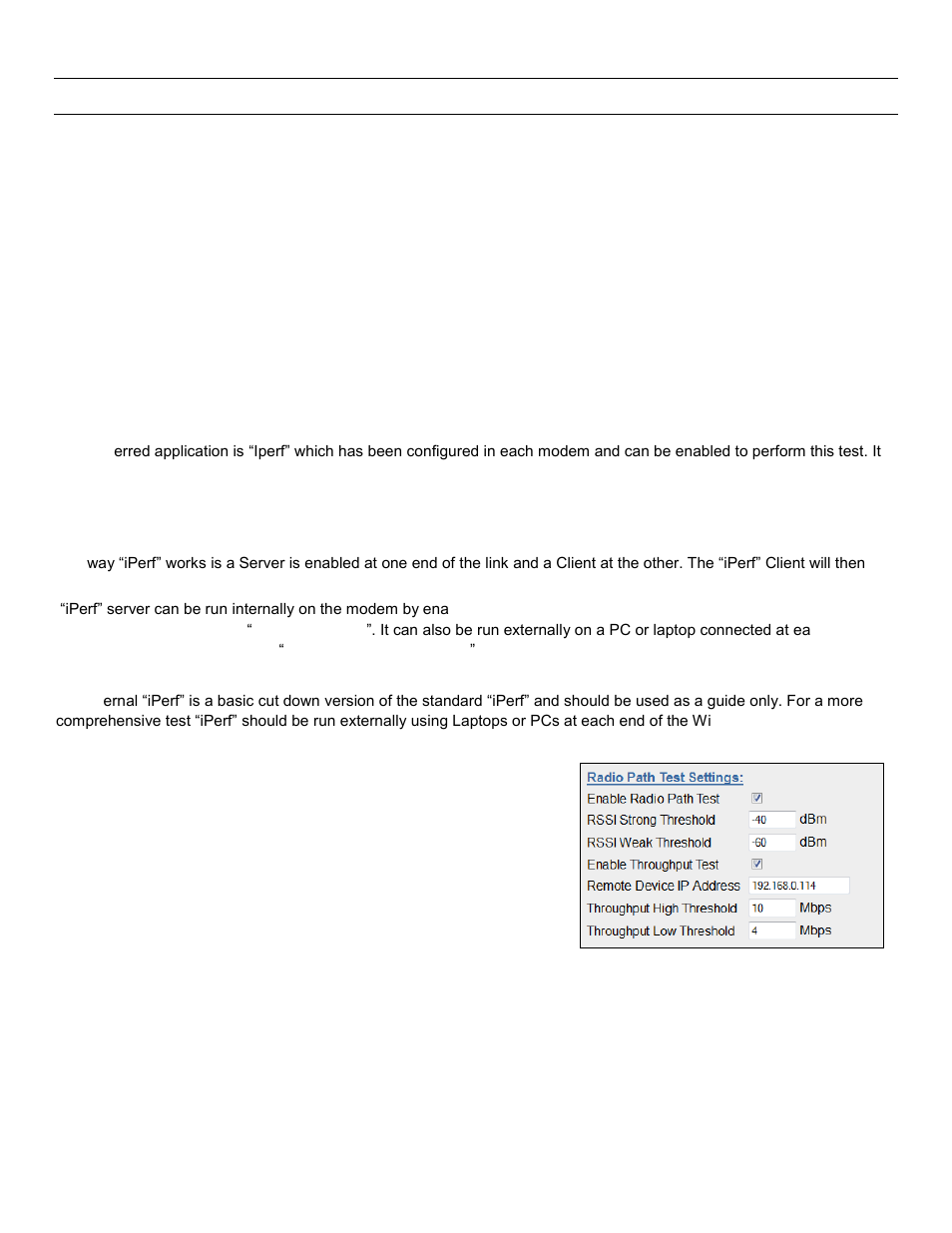 Esting, Adio, Aths | Connection and signal strength, Throughput test, Internal radio test, 7 - testing radio paths | Weidmuller WI-MOD-945-E: 900Mhz Wireless Ethernet & Device Server v2.16 User Manual | Page 89 / 114