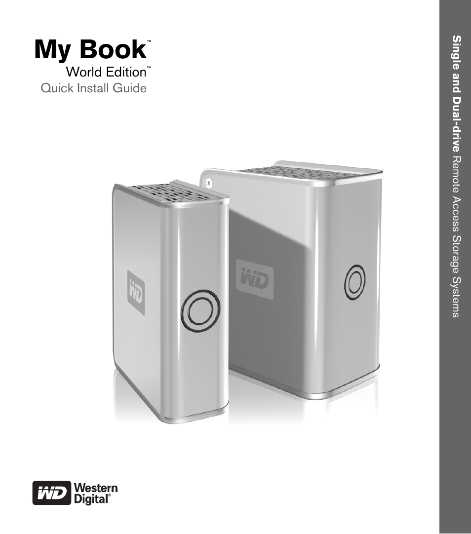 Western Digital My Book World Edition II (blue rings) Quick Install Guide User Manual | 29 pages