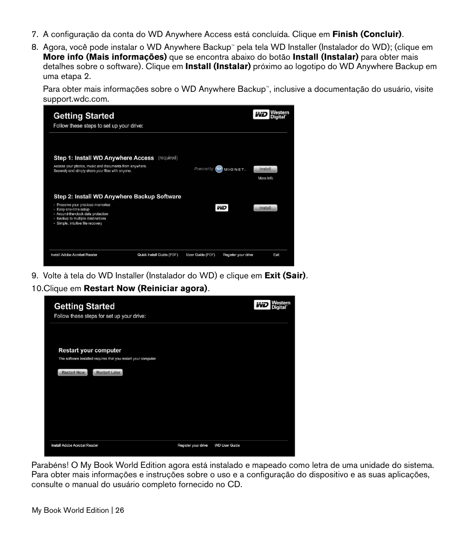 Western Digital My Book World Edition II (blue rings) Quick Install Guide User Manual | Page 27 / 29