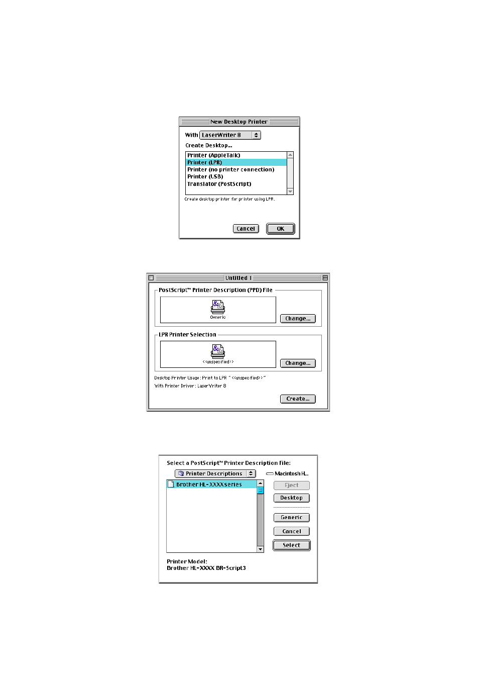 2 select printer lpr, and then click ok | Brother Multi-Protocol Print Server User Manual | Page 86 / 134