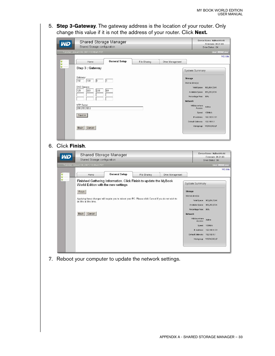 Western Digital My Book World Edition II (blue rings) User Manual User Manual | Page 36 / 52