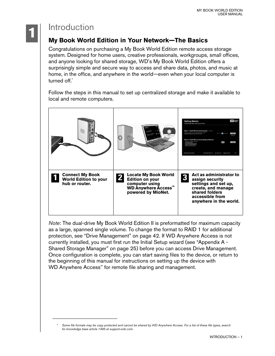 Introduction, My book world edition in your network-the basics, My book world edition in your network—the basics | Western Digital My Book World Edition II (blue rings) User Manual User Manual | Page 4 / 52
