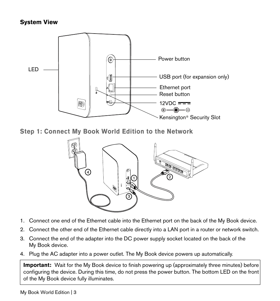 Western Digital My Book World Edition (white light) Quick Install Guide User Manual | Page 4 / 8