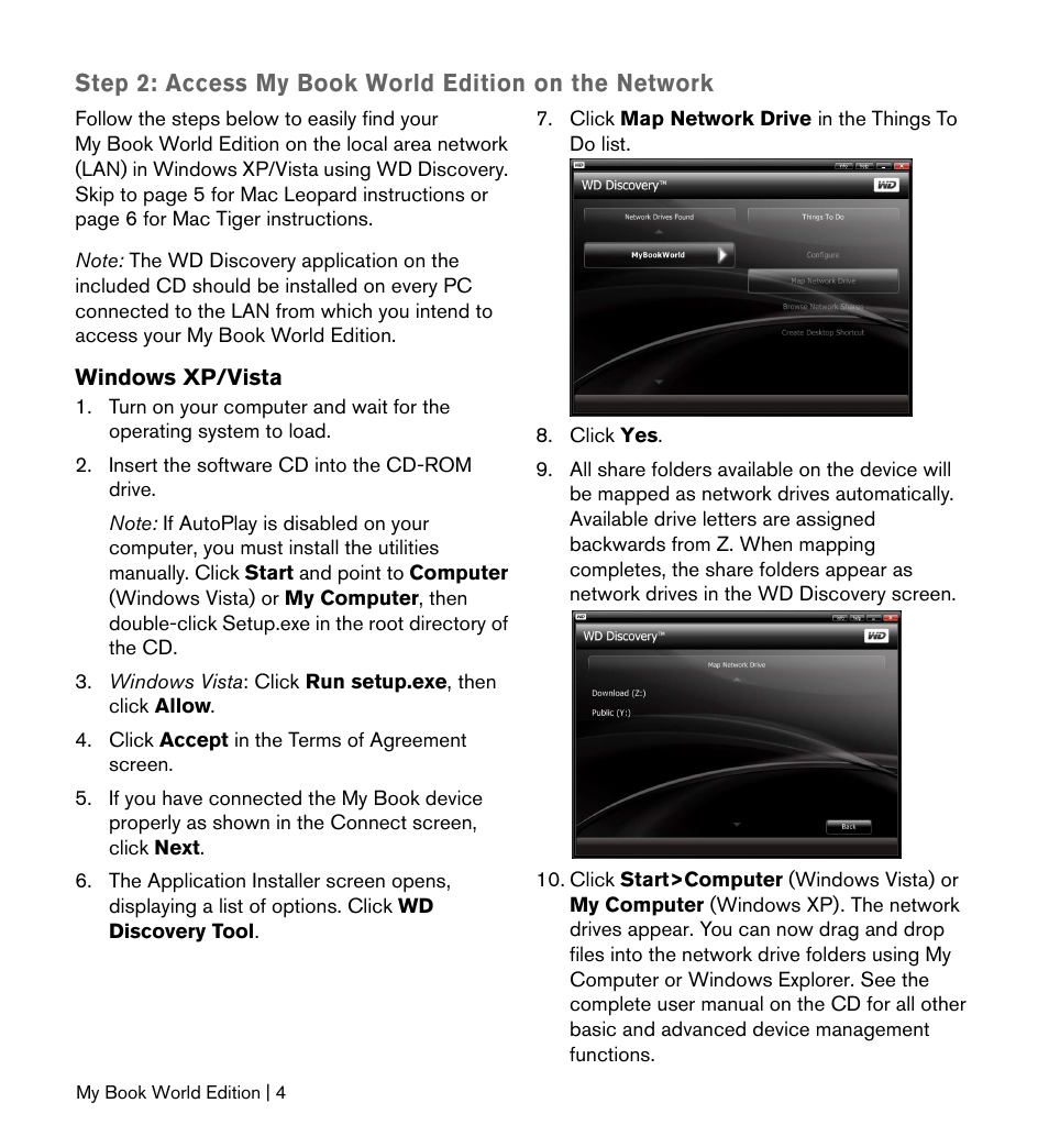 Western Digital My Book World Edition (white light) Quick Install Guide User Manual | Page 5 / 8