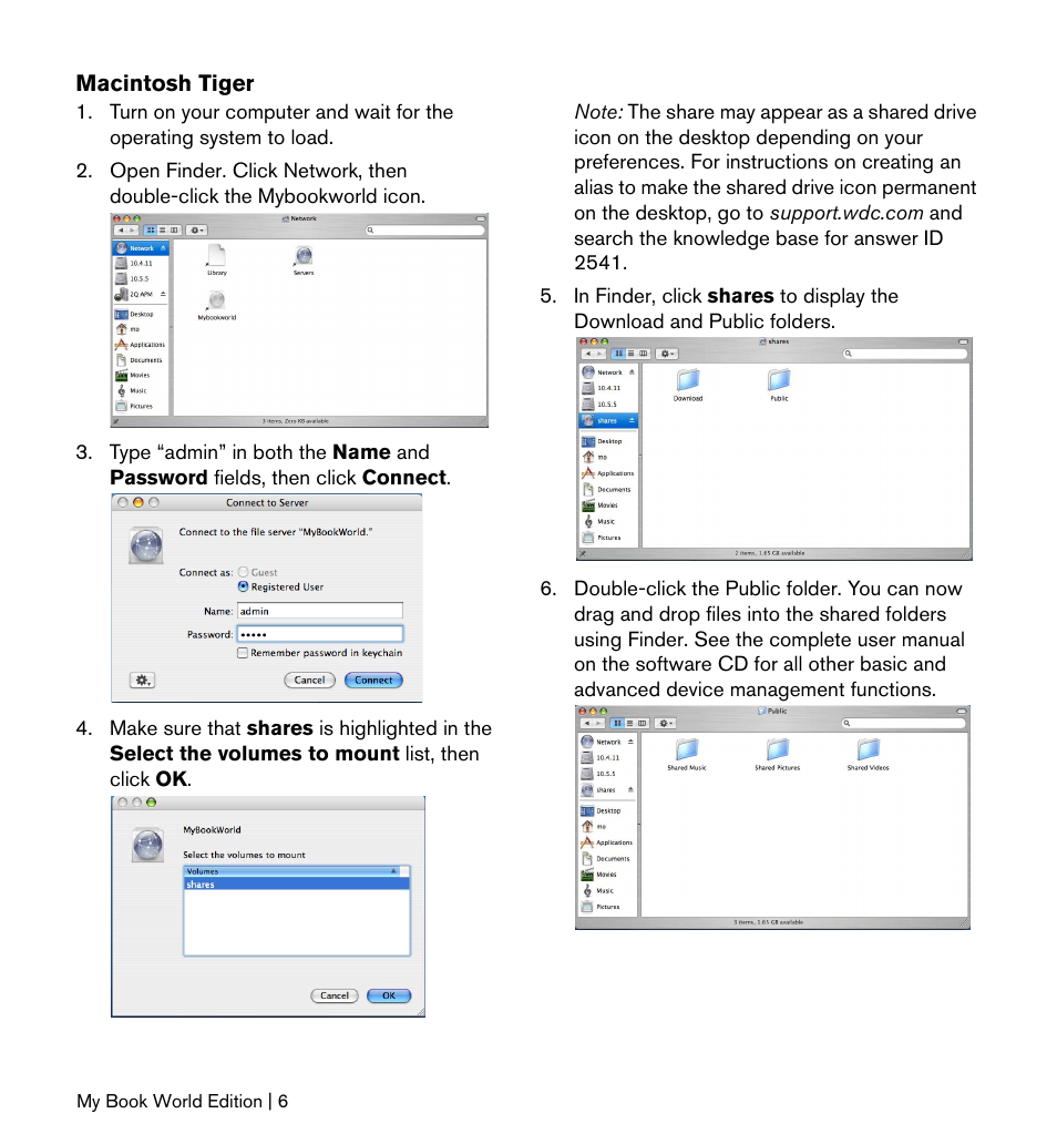 Western Digital My Book World Edition (white light) Quick Install Guide User Manual | Page 7 / 8