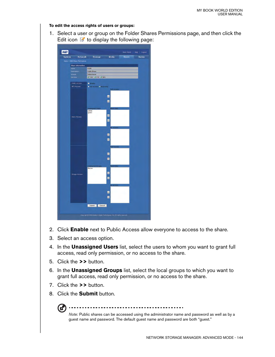 Western Digital My Book World Edition (white light) User Manual User Manual | Page 150 / 198
