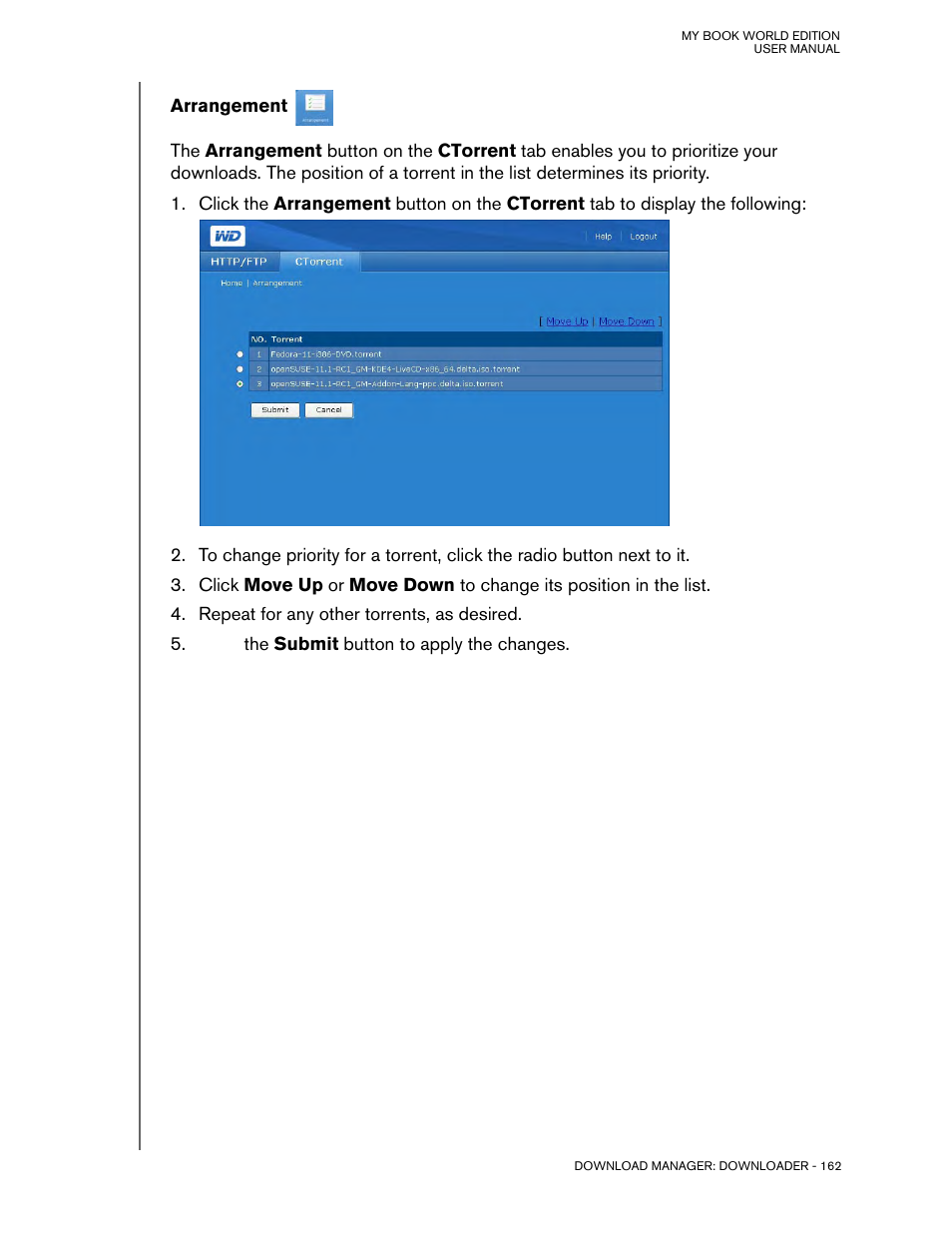 Arrangement | Western Digital My Book World Edition (white light) User Manual User Manual | Page 168 / 198
