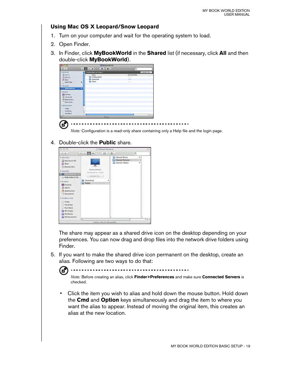 Using mac os x leopard/snow leopard | Western Digital My Book World Edition (white light) User Manual User Manual | Page 25 / 198