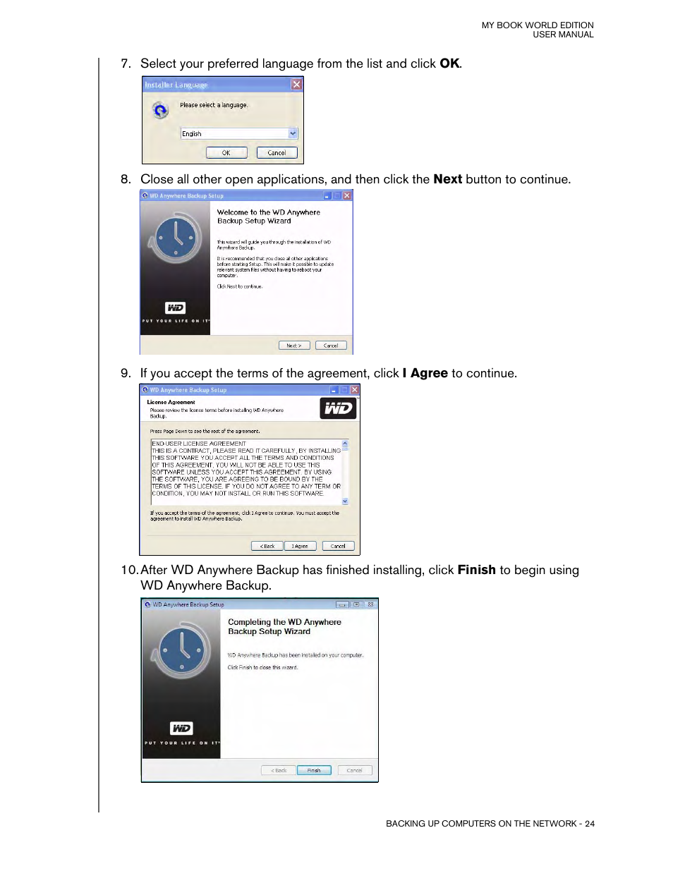 Western Digital My Book World Edition (white light) User Manual User Manual | Page 30 / 198