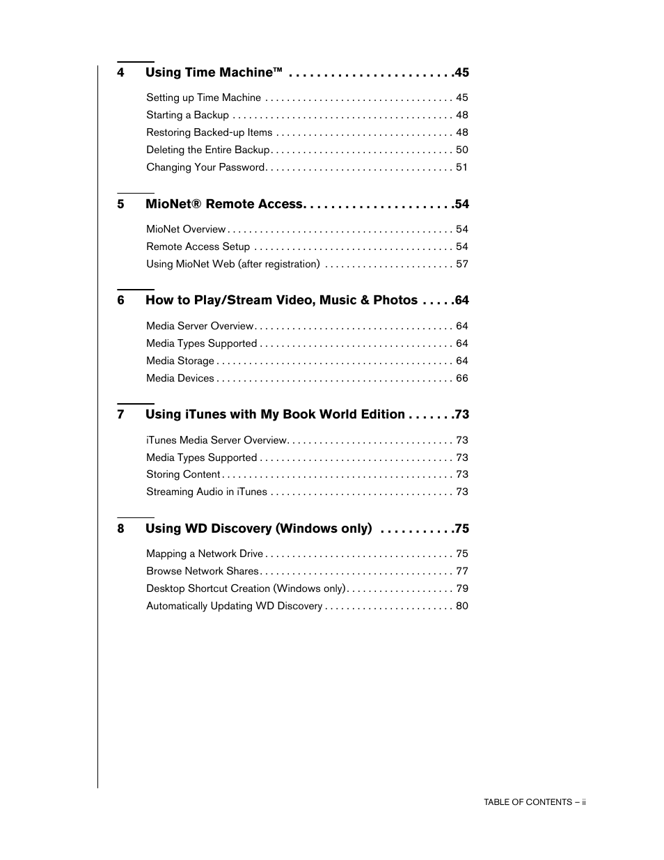 Western Digital My Book World Edition (white light) User Manual User Manual | Page 4 / 198