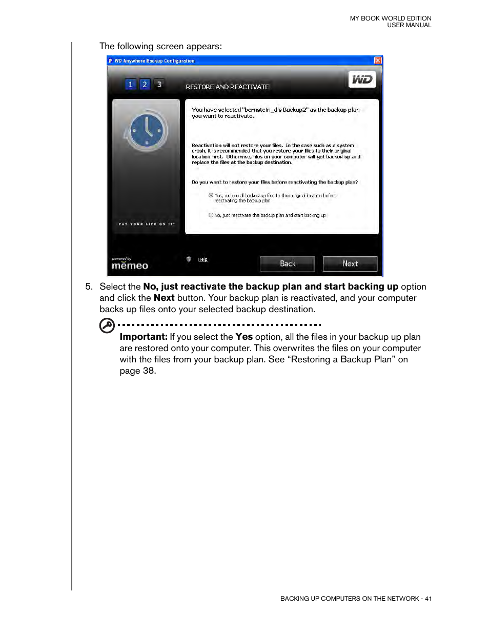 Western Digital My Book World Edition (white light) User Manual User Manual | Page 47 / 198