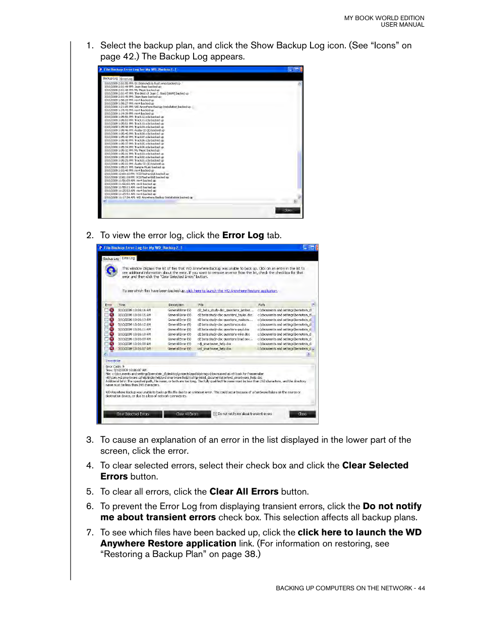 Western Digital My Book World Edition (white light) User Manual User Manual | Page 50 / 198