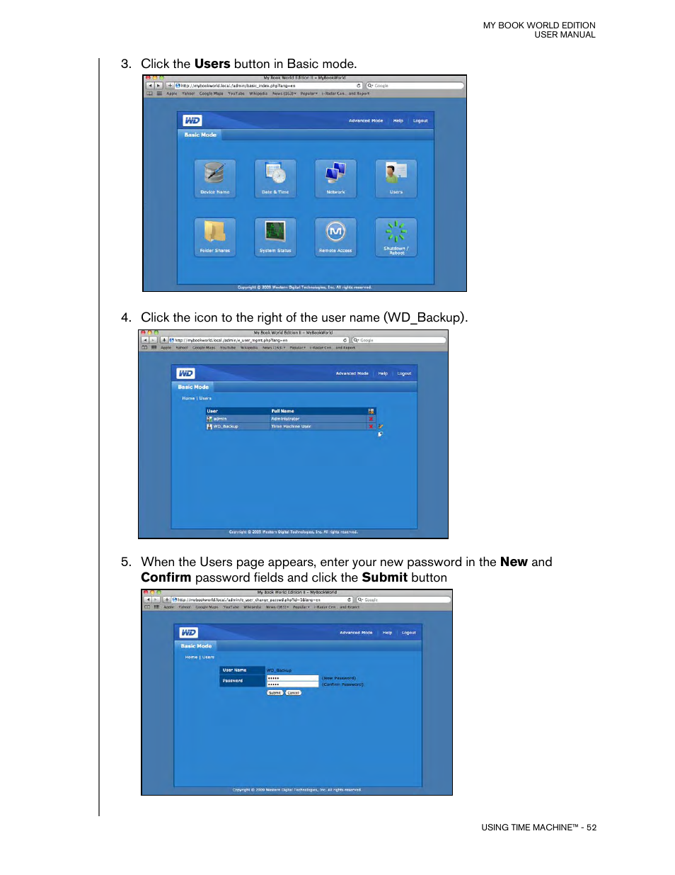 Western Digital My Book World Edition (white light) User Manual User Manual | Page 58 / 198