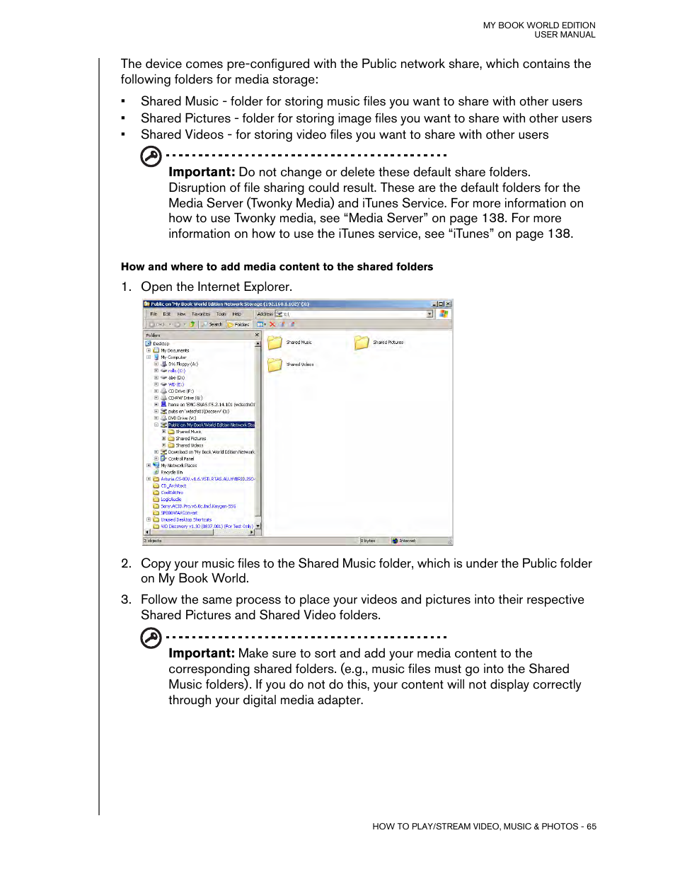 Western Digital My Book World Edition (white light) User Manual User Manual | Page 71 / 198