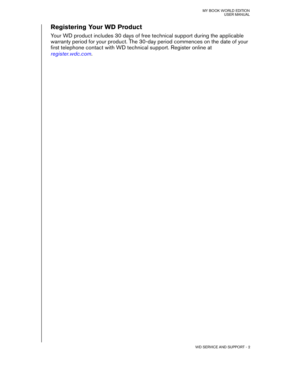 Registering your wd product | Western Digital My Book World Edition (white light) User Manual User Manual | Page 8 / 198