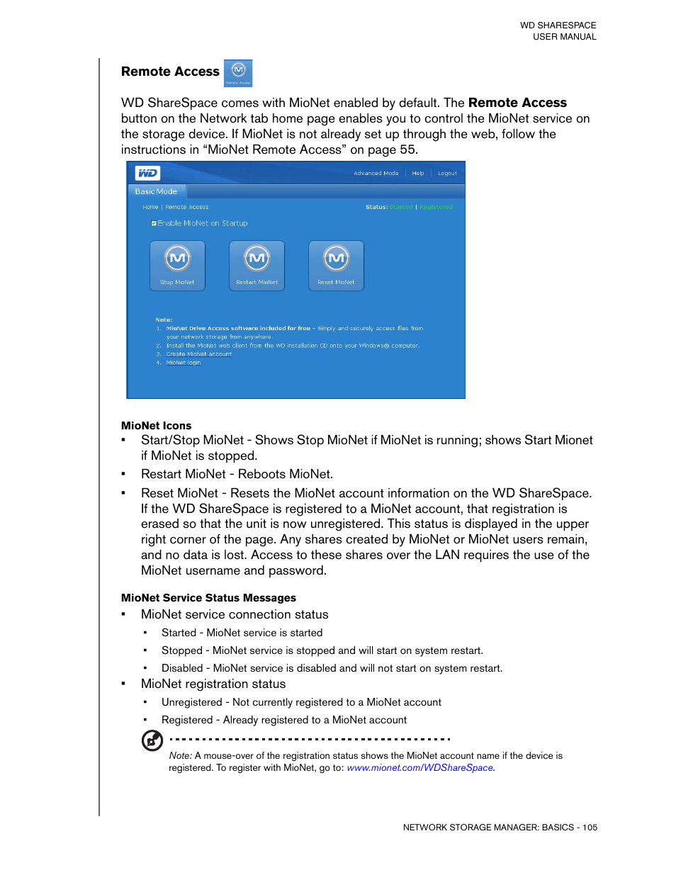 Remote access | Western Digital WD ShareSpace User Manual User Manual | Page 110 / 207