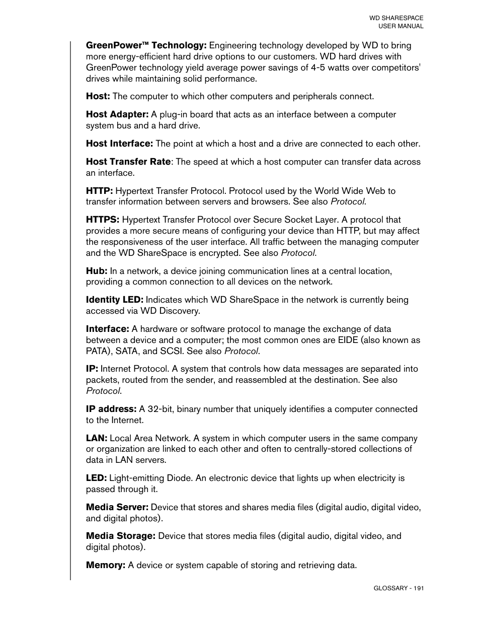 Western Digital WD ShareSpace User Manual User Manual | Page 196 / 207