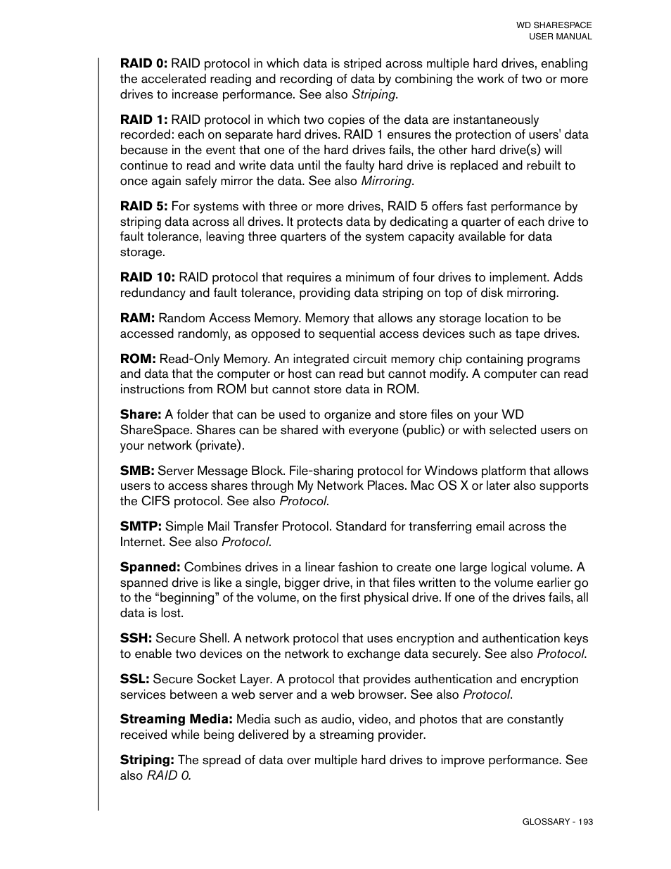 Western Digital WD ShareSpace User Manual User Manual | Page 198 / 207