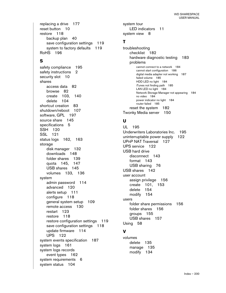 Western Digital WD ShareSpace User Manual User Manual | Page 205 / 207