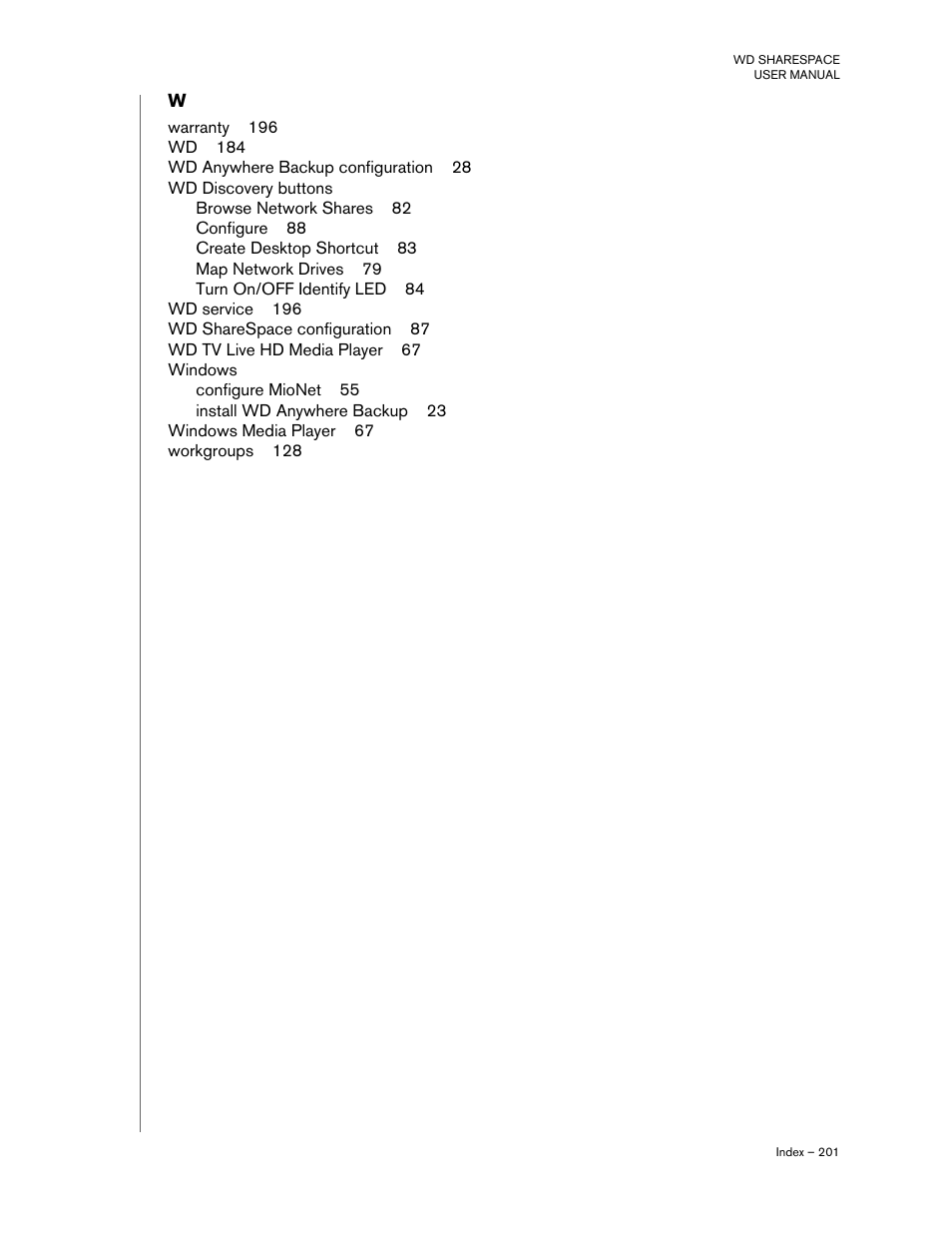 Western Digital WD ShareSpace User Manual User Manual | Page 206 / 207